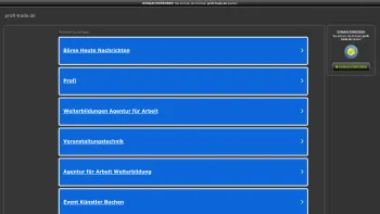 Website Screenshot: Profi-Trade GmbH - profi-trade.de - Diese Website steht zum Verkauf! - Informationen zum Thema profi trade. - Date: 2023-06-20 10:39:42