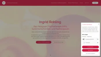 Website Screenshot: Ingrid Rohling, Diplompädagogin, Psychotherapie HPG - Ingrid Rohling | Psychotherapie Hamburg Poppenbüttel - Date: 2023-06-20 10:39:47
