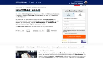 Website Screenshot: Recoverylab Hamburg - Datenrettung Hamburg ⭐⭐⭐ RecoveryLab - Date: 2023-06-20 10:39:53