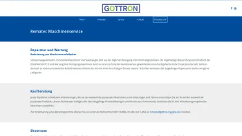 Website Screenshot: REMATEC GmbH & Co. KG &middot; Reinigungsmaschinentechnik Verkauf &middot; Vermietung &middot; Service - Maschinenservice - GOTTRON Hygiene - Date: 2023-06-20 10:39:57