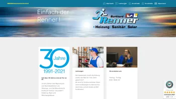 Website Screenshot: Burkhard Renner -  HEIZUNG und SANITÄRTECHNIK GASLEITUNGSSANIERUNG ohne STEMMARBEITEN - Home - Date: 2023-06-20 10:39:57