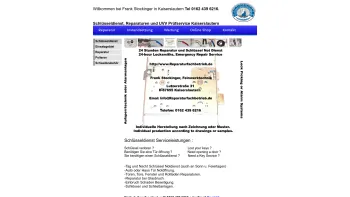 Website Screenshot: Alarmanlagen & Schlüsseldienst, Frank Stockinger - Schlüsseldienst Kaiserslautern - Date: 2023-06-20 10:39:57
