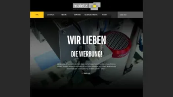 Website Screenshot: Schilder-Maletz GmbH - Werbetechnik und mehr - maletz | gestaltung | druck | werbetechnik | V 7.5 - Date: 2023-06-20 10:40:14