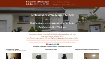 Website Screenshot: Schlüsseldienst Waiblingen Micha 24h Hilfe - 07151-1678646 Schlüsseldienst Waiblingen Festpreise ohne Fahrtkosten - Date: 2023-06-20 10:40:17