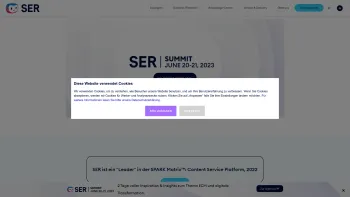 Website Screenshot: SER Solutions Deutschland GmbH - Enterprise Content Management | ECM Software - SER Group - Date: 2023-06-20 10:40:23