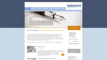Website Screenshot: Solventia - Inkasso -  Gl&auml;ubigerschutz  und Kreditsicherung im In- und Ausland - Start Solventia Inkasso - Forderungspr&auml;vention und Kreditsicherung - Date: 2023-06-20 10:40:26