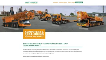 Website Screenshot: Sommer Kranverleih GmbH -  - Modernste  Technik - Persönliche 24 Std.-Betreuung - Kostenlose Beratung nach Maß! - Transporter in Bremen - Sommer Kranverleih - Date: 2023-06-20 10:40:28