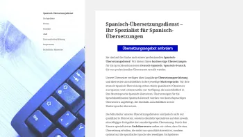 Website Screenshot: Spanisch-Übersetzungsdienst - www.spanisch-uebersetzungsdienst.de – Ihr Spanisch-Spezialist - Date: 2023-06-20 10:42:28