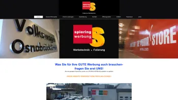Website Screenshot: K. Spiering Werbetechnik - Spiering Werbung Osnabrück und Autofolierung, Glasfolien - Home - Date: 2023-06-20 10:40:28
