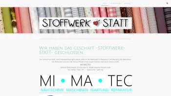 Website Screenshot: STOFFWERK-STATT - Willkommen - in der STOFFWERK-STATT - Date: 2023-06-20 10:40:34