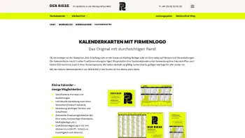 Website Screenshot: Taschenkalender.de - Scheckkartenkalender für Firmen: immer im Zeitplan - Date: 2023-06-20 10:40:37