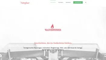 Website Screenshot: Tastenfeuer Brand Content - Home - Tastenfeuer - Date: 2023-06-20 10:40:37
