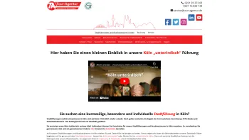 Website Screenshot: Tour-Agentur -  Erlebnistouren in Köln und Region - Köln Stadtführungen: 100 TOP Touren, Rallyes, Brauhaustouren - Date: 2023-06-20 10:40:46