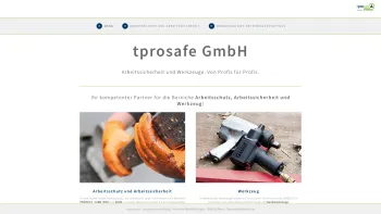 Website Screenshot: tprosafe. Ihr Komplettausstatter für Arbeitssicherheit und Arbeitsschutz! - tprosafe GmbH - Date: 2023-06-20 10:40:46