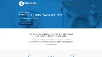 Website Screenshot: Transmetallbau Gesellschaft für industrielle Montage und Dienstleistungen mbH - Moderne CNC-Technik - Transmetallbau - Date: 2023-06-20 10:40:46