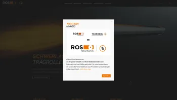 Website Screenshot: TRAPOROL Förderelemente GmbH - ROS RollenTechnik: Hersteller von Tragrollen, Motorrollen und… - Date: 2023-06-20 10:40:46