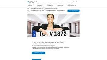 Website Screenshot: TÜV Plus Rheinland GmbH -  KFZ-Zulassungsservice  bundesweit und regional - Kfz Zulassungsservice / Zulassungsdienst | DE | TÜV Rheinland - Date: 2023-06-20 10:40:48