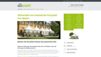 Website Screenshot: Zeltverleih VOSSeibert GmbH - Zeltverleih VOSSeibert - Date: 2023-06-20 10:40:54