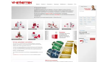 Website Screenshot: VT-Etiketten GmbH - Haftetiketten - Etikettendruckerei - Rollenetiketten - Klebeetiketten - Date: 2023-06-20 10:40:57