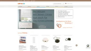 Website Screenshot: Wärme24 GmbH & Co. KG - wärme24.de | Heizkörper Flachheizkörper und Ersatzteile - Date: 2023-06-20 10:40:57