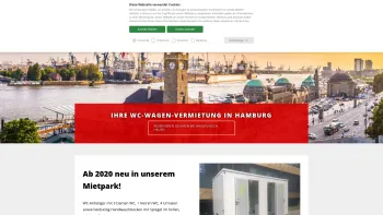 Website Screenshot: Harburger WC Wagenvermietung-Eugen Hospach - Home Harburger WC–Wagen-Vermietung, Hamburg - Date: 2023-06-20 10:40:57