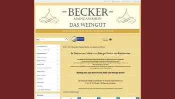 Website Screenshot: Weinshop Becker Weinversand direkt vom Weingut - Weinversand direkt vom Weingut - Weinshop Becker - Mainz am Rhein - Date: 2023-06-20 10:41:00
