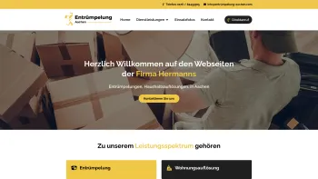 Website Screenshot: Entrümpelung Wohnungsauflösung Aachen - Entrümpelung, Haushaltsauflösung, Hermanns, Aachen - Firma Hermanns - Date: 2023-06-16 10:12:01
