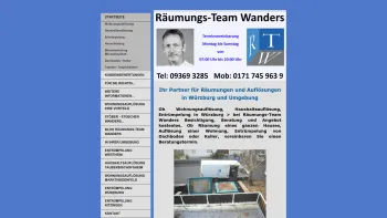 Website Screenshot: Räumungs-Team Wanders Wohnungsauflösungen - Wohnungsauflösung Würzburg Haushaltsauflösung Entrümpelung mit Räumungs-Team Wanders - Date: 2023-06-20 10:41:07