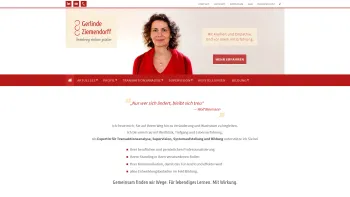 Website Screenshot: Ziemendorf GmbH -  Kunststoffverarbeitung mit Präzision - Gerlinde Ziemendorff – Transaktionsanalyse · Supervision · Bildung - Date: 2023-06-20 10:41:10