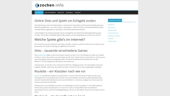 Website Screenshot: zocken.info - Zocken.info: Alle Informationen zu den Online Casino Games im Überblick! - Date: 2023-06-20 10:42:36